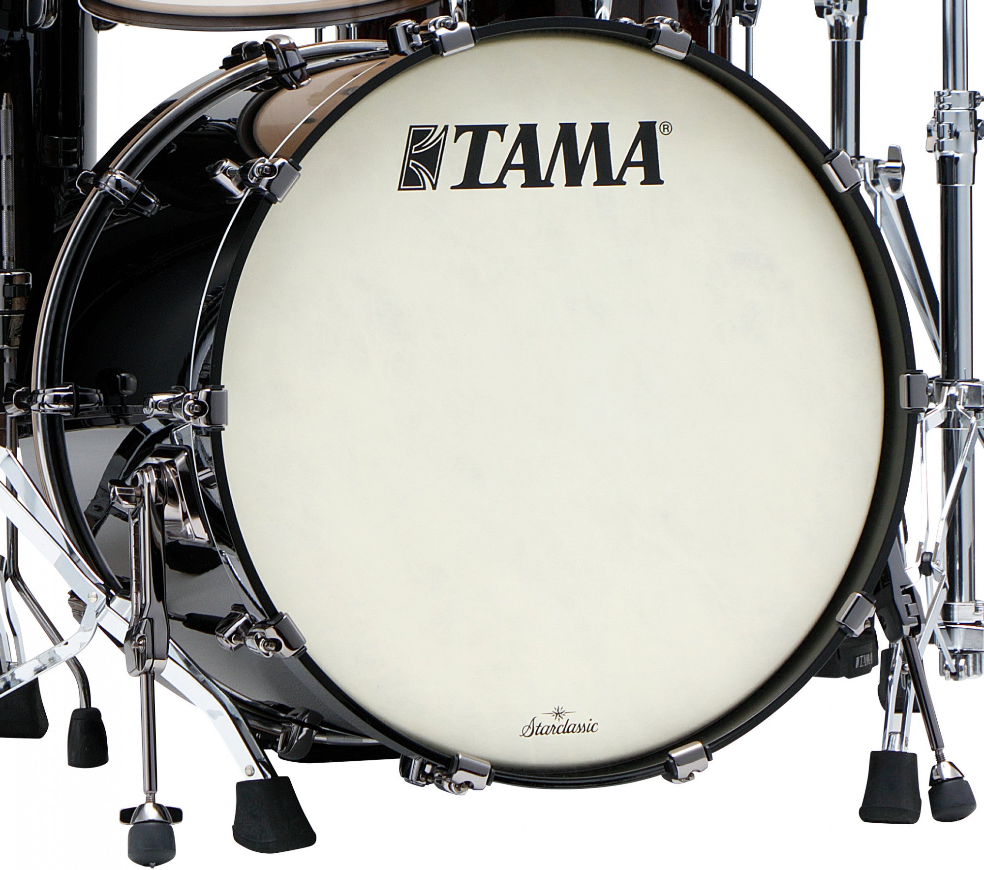 TAMA Starclassic Maple Lacquer Bass Drum 18" x 14" - Piano Black/Black Nickel HW/ohne Tom Halter