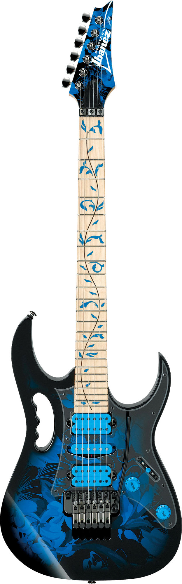 IBANEZ Steve Vai Signature Premium E-Gitarre - Blue Floral Pattern + Gigbag
