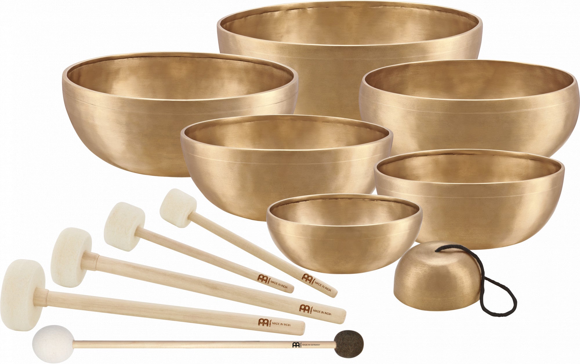 MEINL Sonic Energy Singing Bowl Chakra Set 12 teilig - 250/700/1000/1400/1500/1800/2200g + Mallets